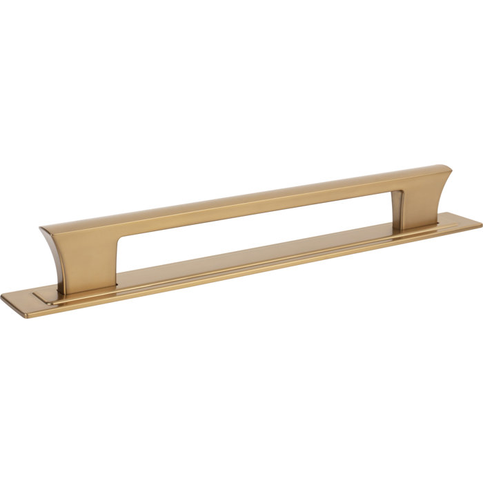 Modern Warm Brass 12" Appliance Pull with Mounting Hardware