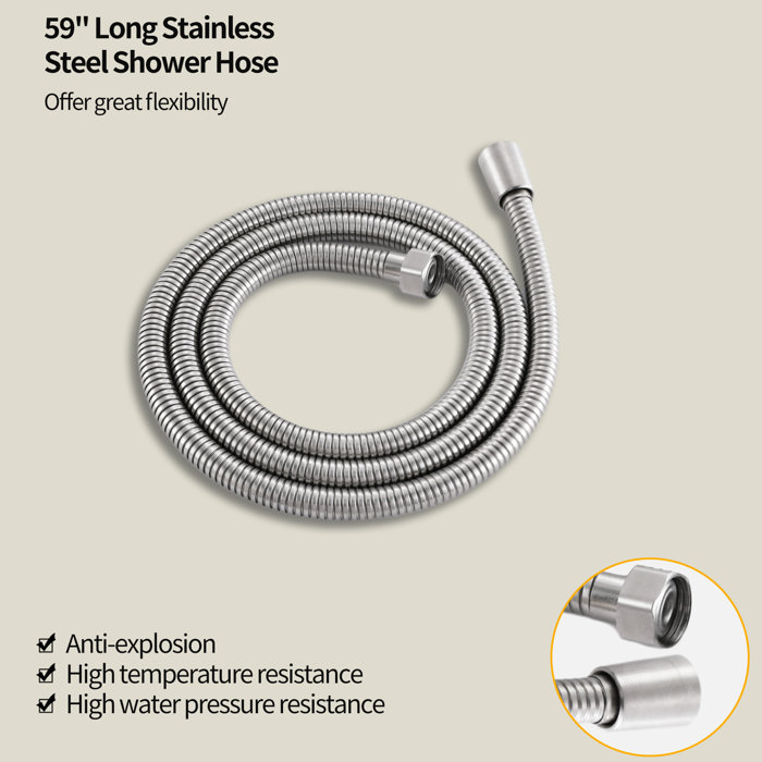 Brushed Nickel Freestanding Tub Faucet with Hand Shower