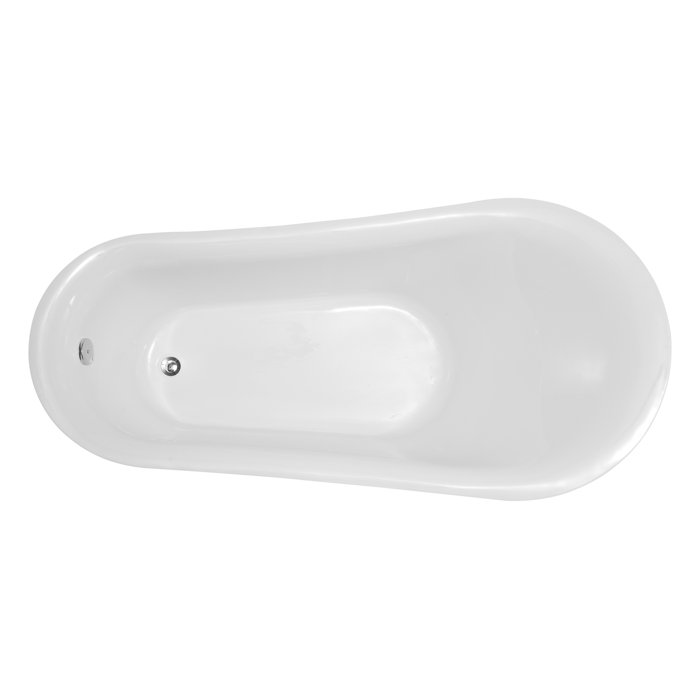 71'' White Acrylic Freestanding Soaking Bathtub