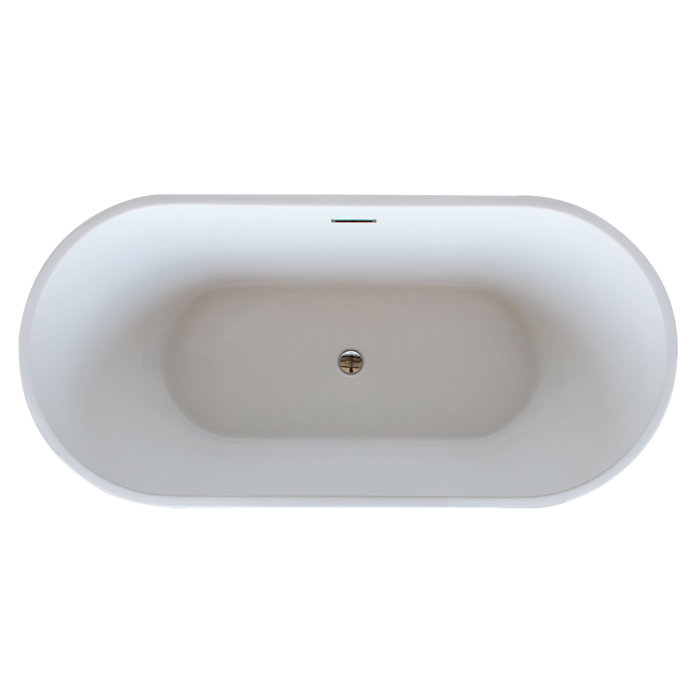 Dover Glossy White Freestanding Acrylic Soaking Bathtub