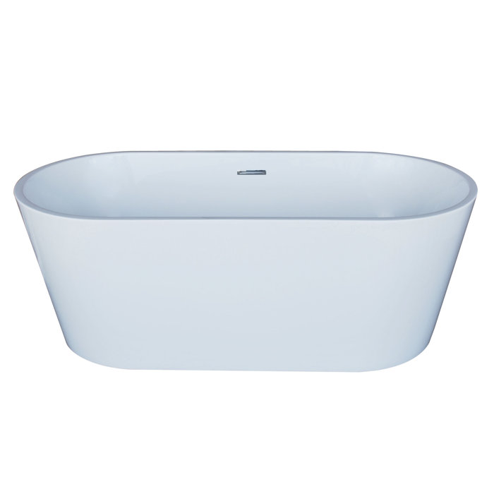 Dover Glossy White Freestanding Acrylic Soaking Bathtub