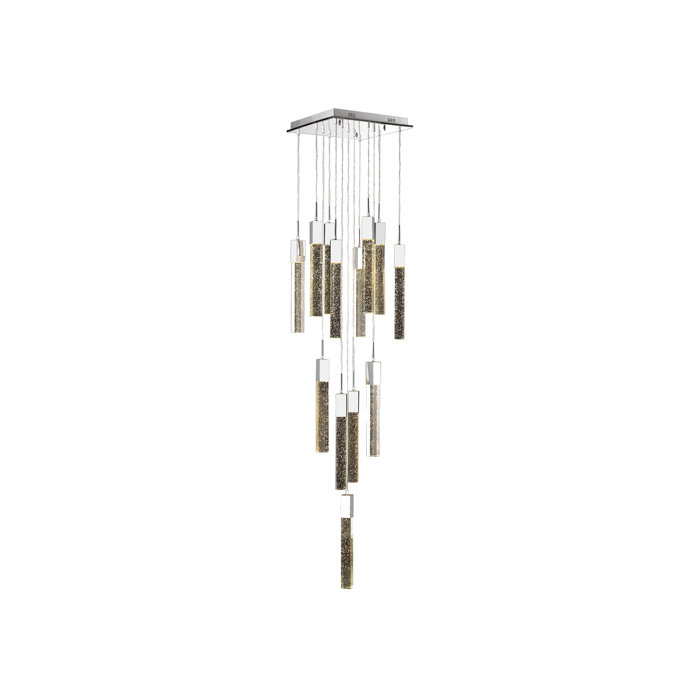Glacier Avenue Chrome 13-Light LED Crystal Pendant