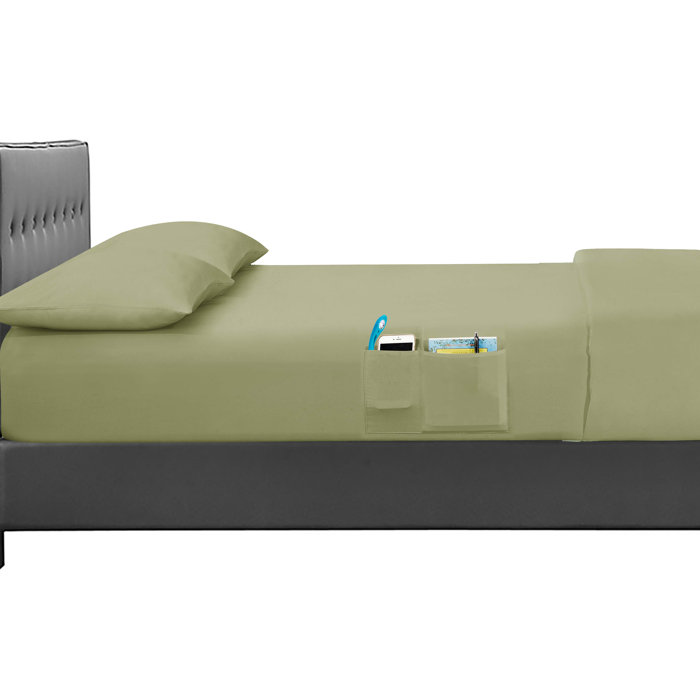 Gray Full Microfiber Smart Storage Pocket Sheet Set