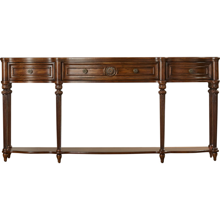 Vintage Oak 72" Console Table with Storage