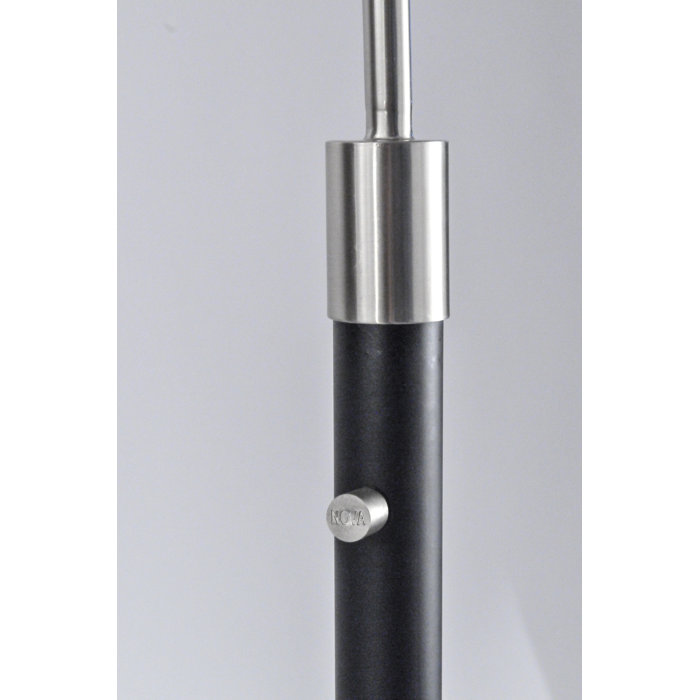 Luna Bella 92" Matte Black and Nickel Arc Floor Lamp