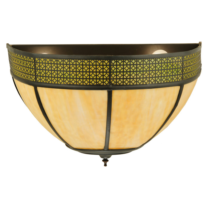 Coronation 24"W Brown Stained Glass 4-Light Energy Star Wall Sconce
