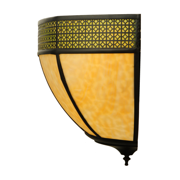 Coronation 24"W Brown Stained Glass 4-Light Energy Star Wall Sconce