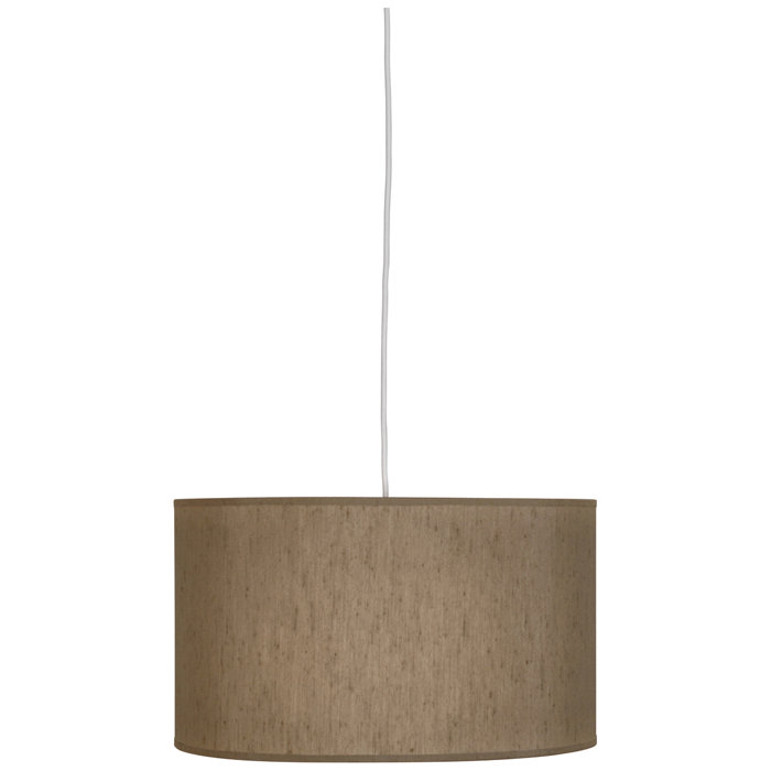 Elena Crystal Drum 18" White LED Pendant with Energy Star