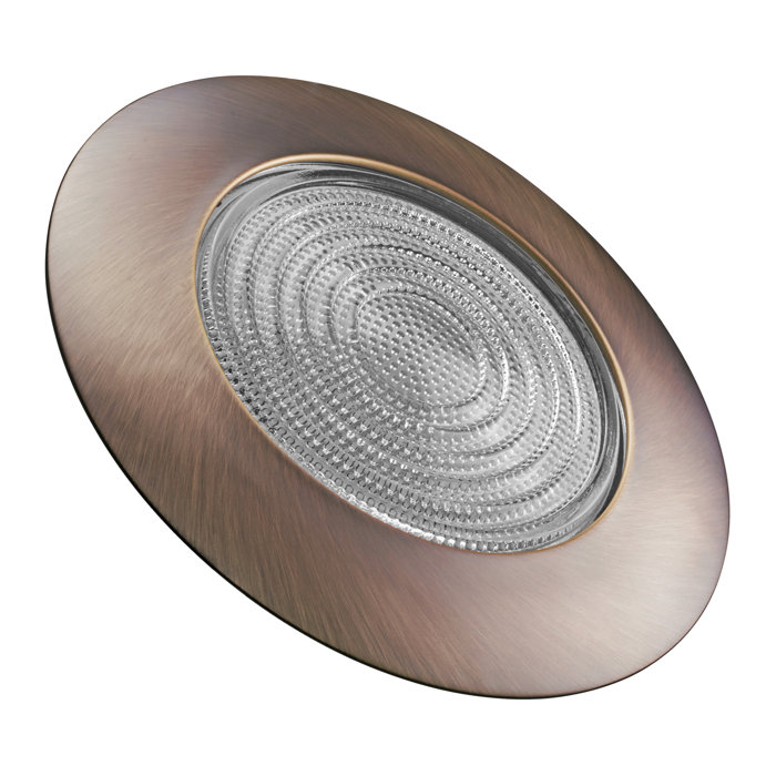 Bronze and Glass 6'' Shower Recessed Trim