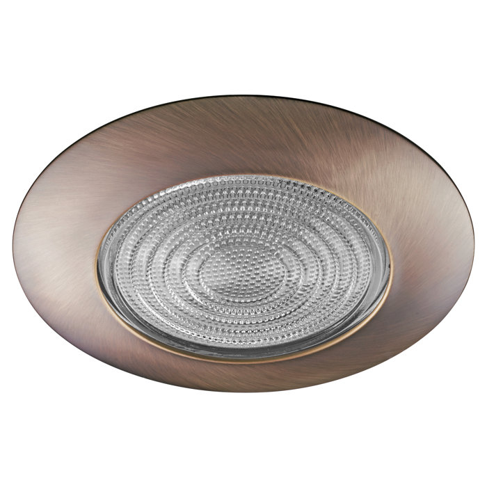 Bronze and Glass 6'' Shower Recessed Trim