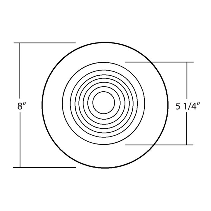 Bronze and Glass 6'' Shower Recessed Trim
