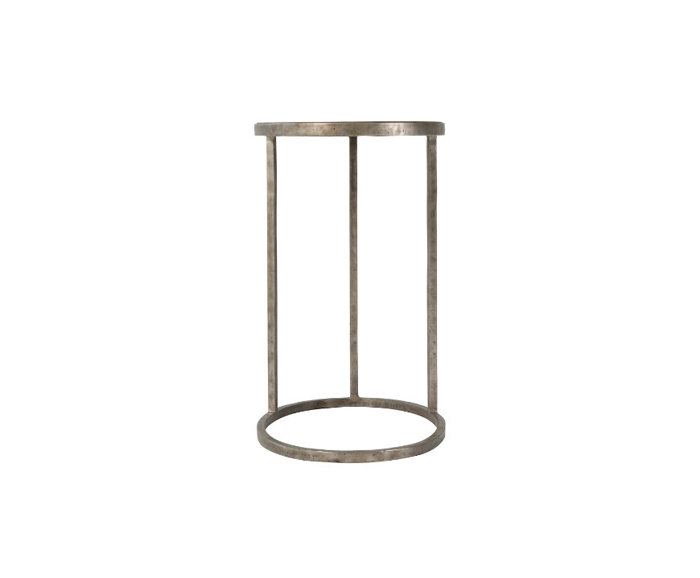 Echoes Oak Echo Solid Wood C-Table with Metal Accents