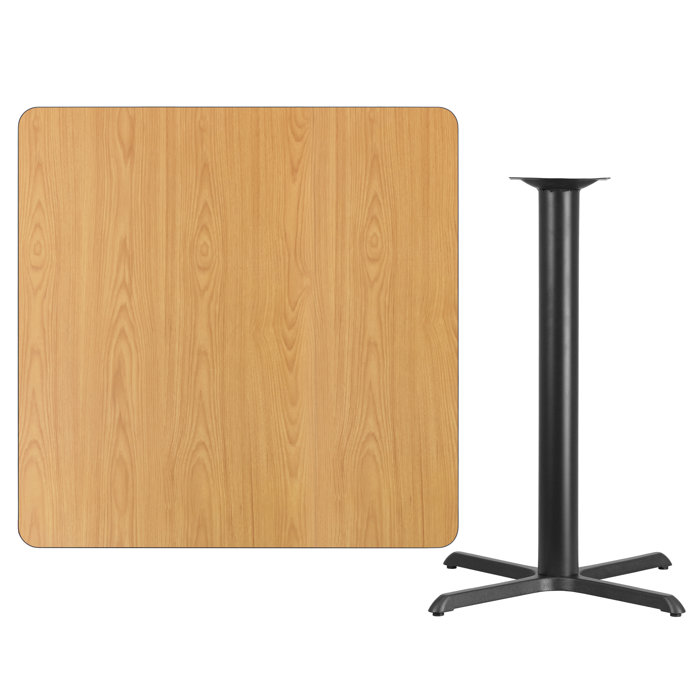 Contemporary Square Natural Laminate 30'' Bar Height Dining Table