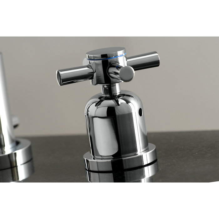Concord 8" Chrome Widespread Bathroom Faucet with Brass Pop-Up