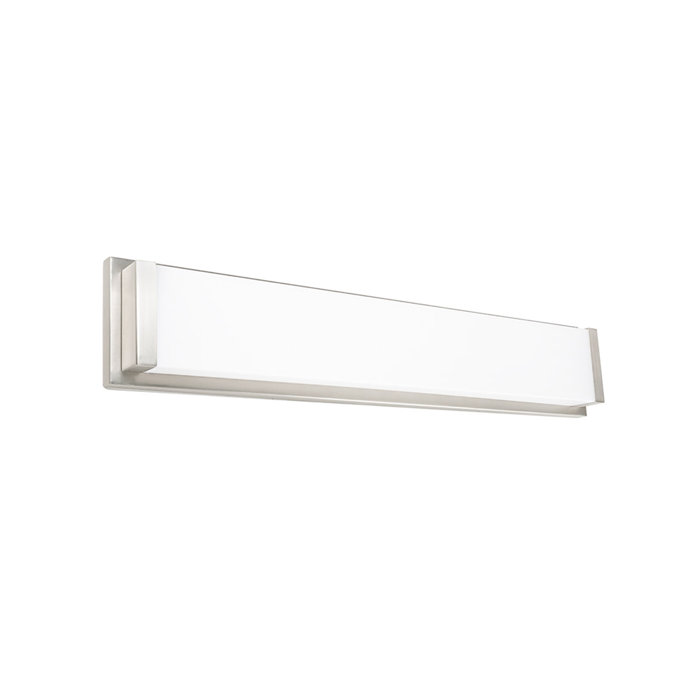 Eco-Friendly Metro Chrome LED Vanity Light with White Acrylic Diffuser