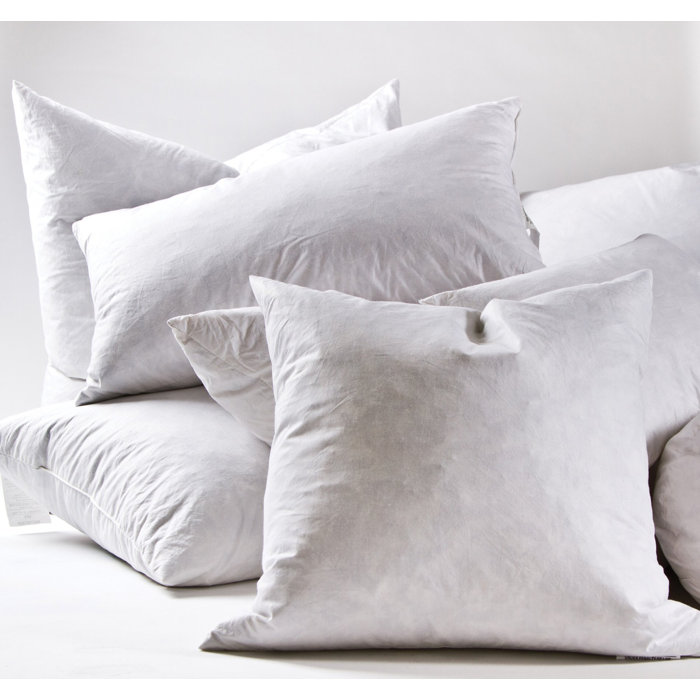 White Feather and Down Lumbar Pillow Insert 14" x 24"