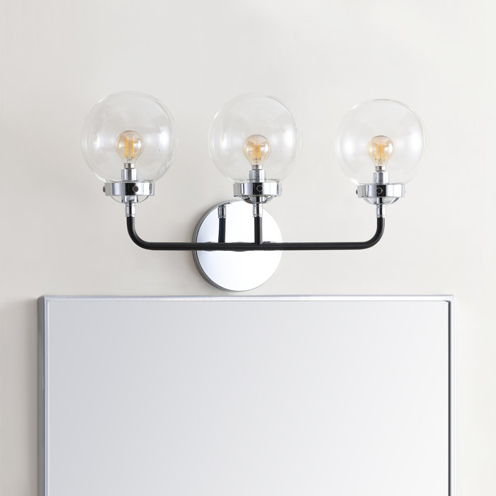 Jonathan Y Caleb 28" Black Chrome Sputnik Chandelier