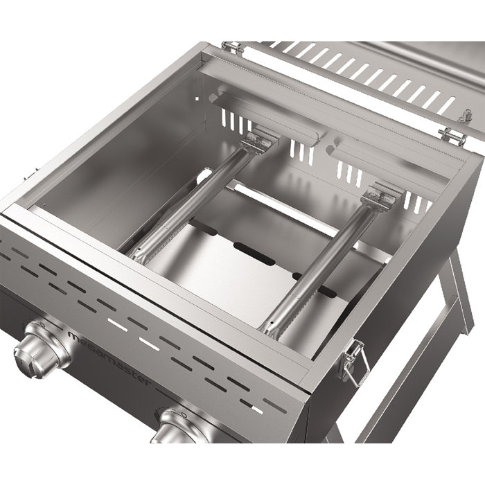 Megamaster Stainless Steel 2-Burner Portable Propane Gas Grill