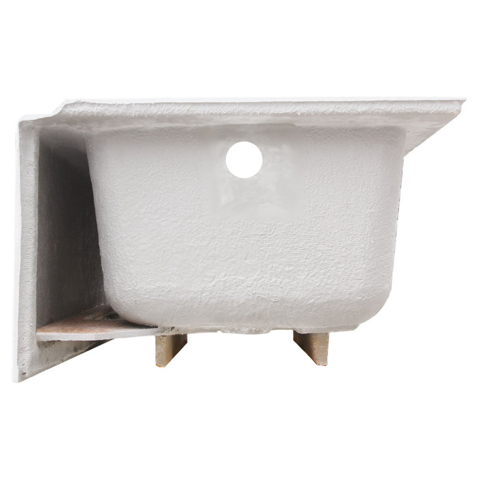 Studio 60'' White Acrylic Alcove Soaking Bathtub