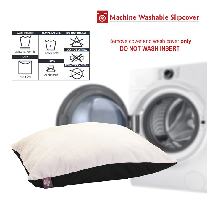 Luxurious Small Black and White Faux Sheepskin Pet Bed