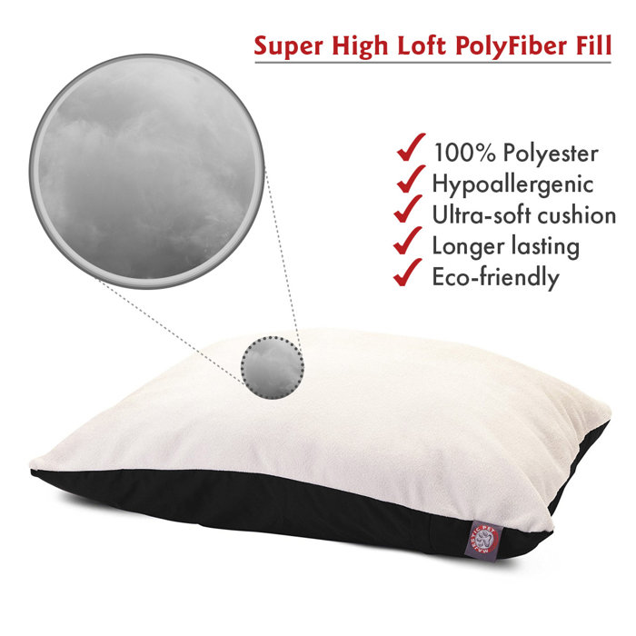 Luxurious Small Black and White Faux Sheepskin Pet Bed
