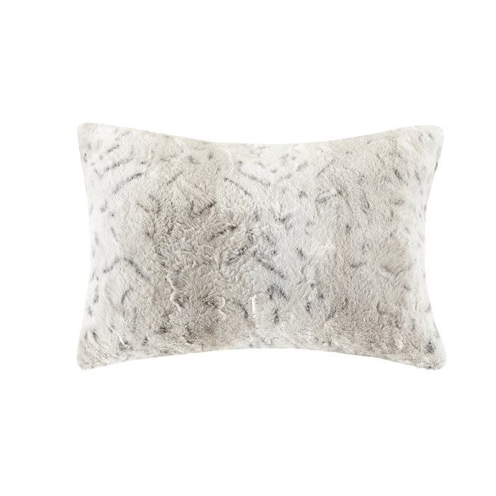 Twin Snow Leopard Faux Fur Comforter Set