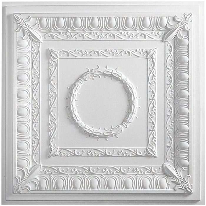 Royal White Faux Tin 2x2 ft Ceiling Tile