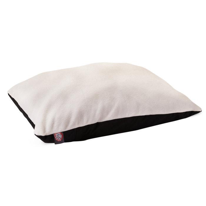Luxurious Small Black and White Faux Sheepskin Pet Bed