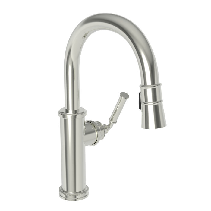 Polished Nickel Single Handle Pull Down Bar Faucet