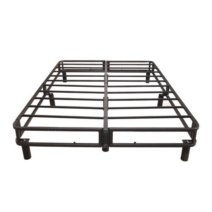 Sleek Twin XL Metal Frame Upholstered Platform Bed