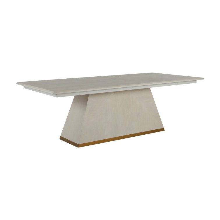 Cerused White and Gold Mahogany Dining Table