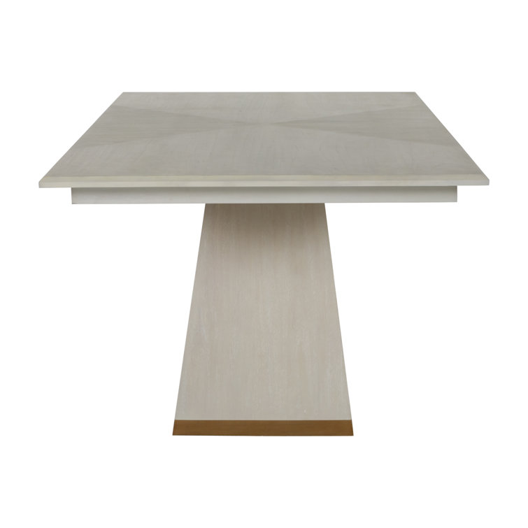 Cerused White and Gold Mahogany Dining Table