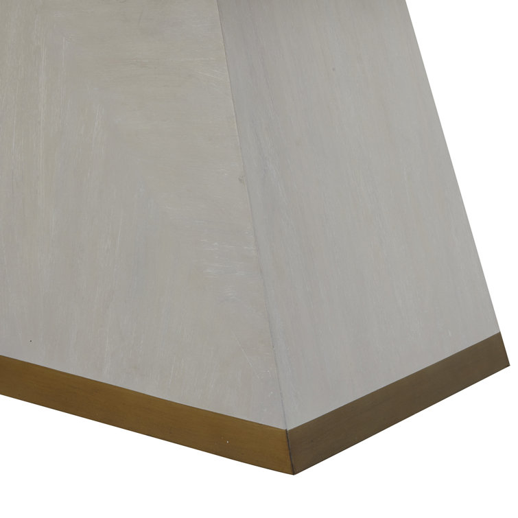 Cerused White and Gold Mahogany Dining Table