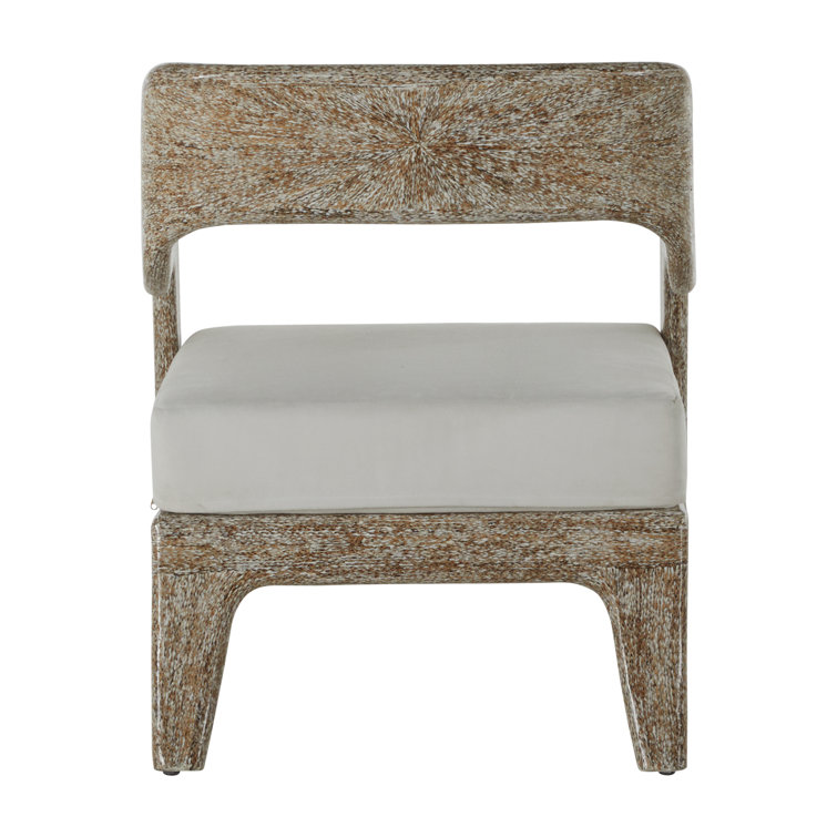 Gray Faux Fur Lounge Chair with Resin Frame