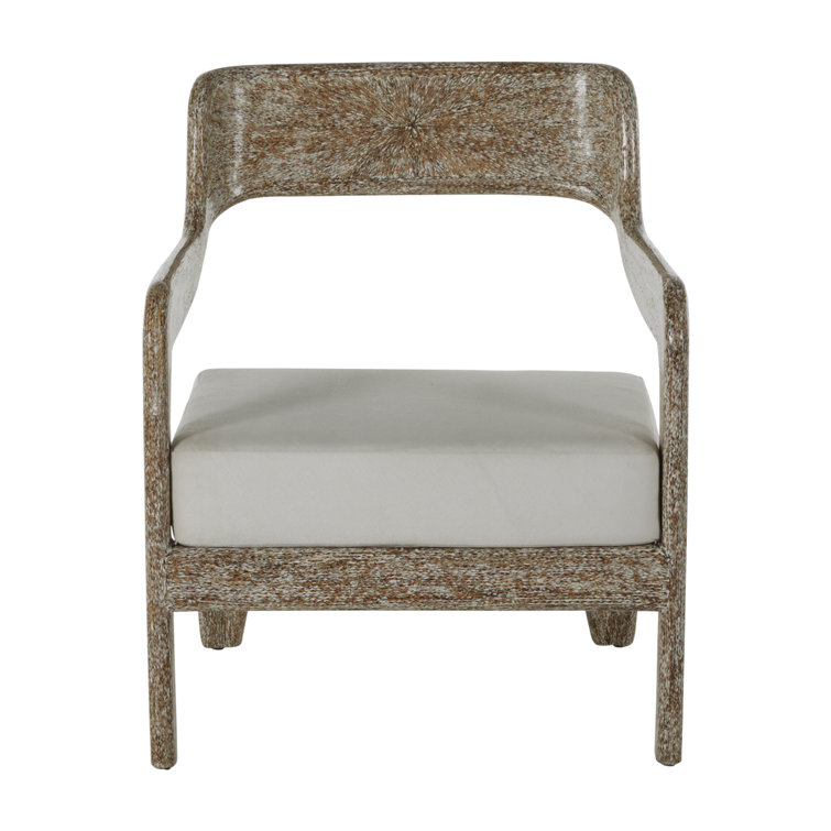 Gray Faux Fur Lounge Chair with Resin Frame