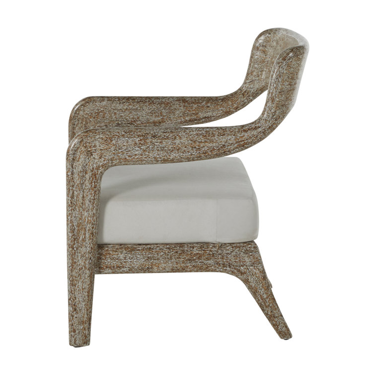 Gray Faux Fur Lounge Chair with Resin Frame