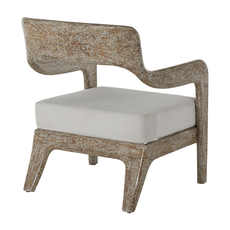 Gray Faux Fur Lounge Chair with Resin Frame