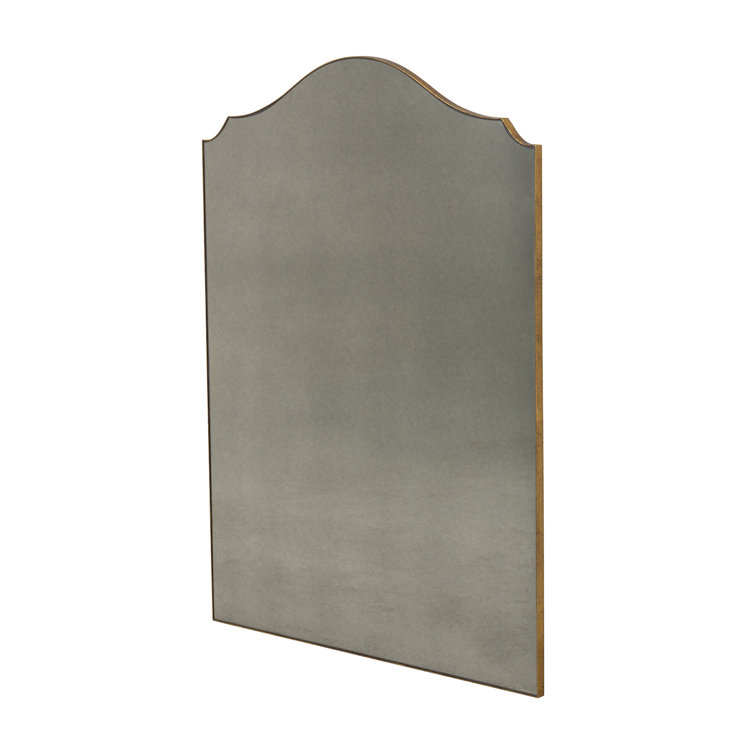 Transitional Norma 35x49 Gold Arch-Top Rectangular Mirror