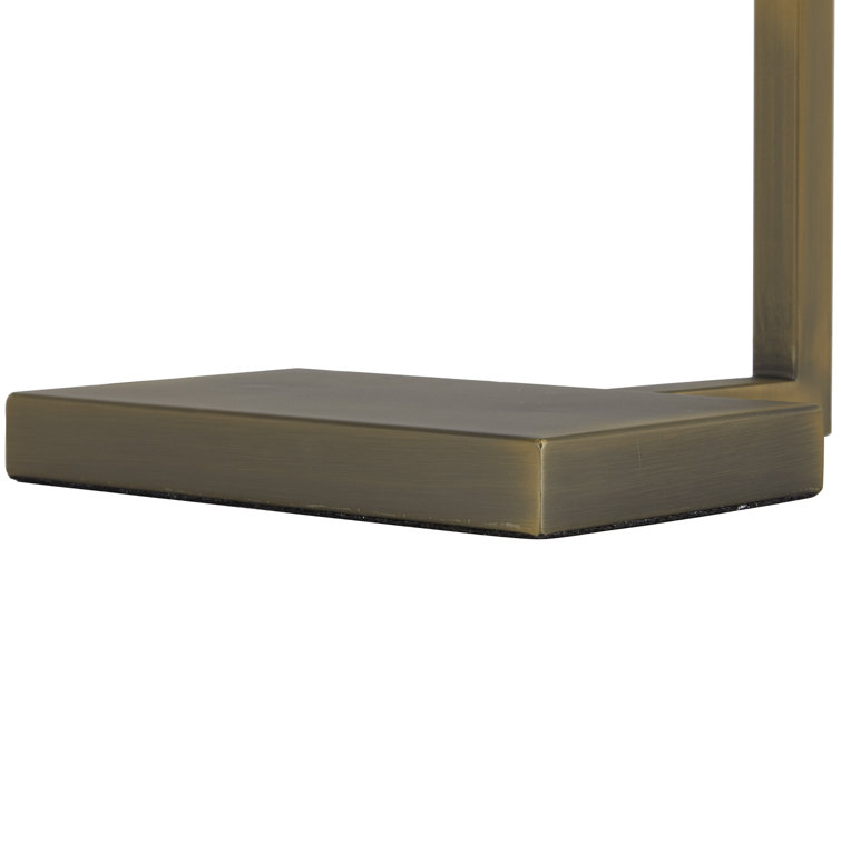 Gold and White Iron 52.75'' Floor Lamp