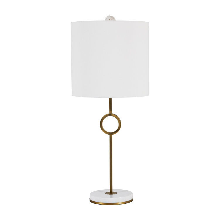 Kerry 35'' Gray and Gold Contemporary Marble Table Lamp