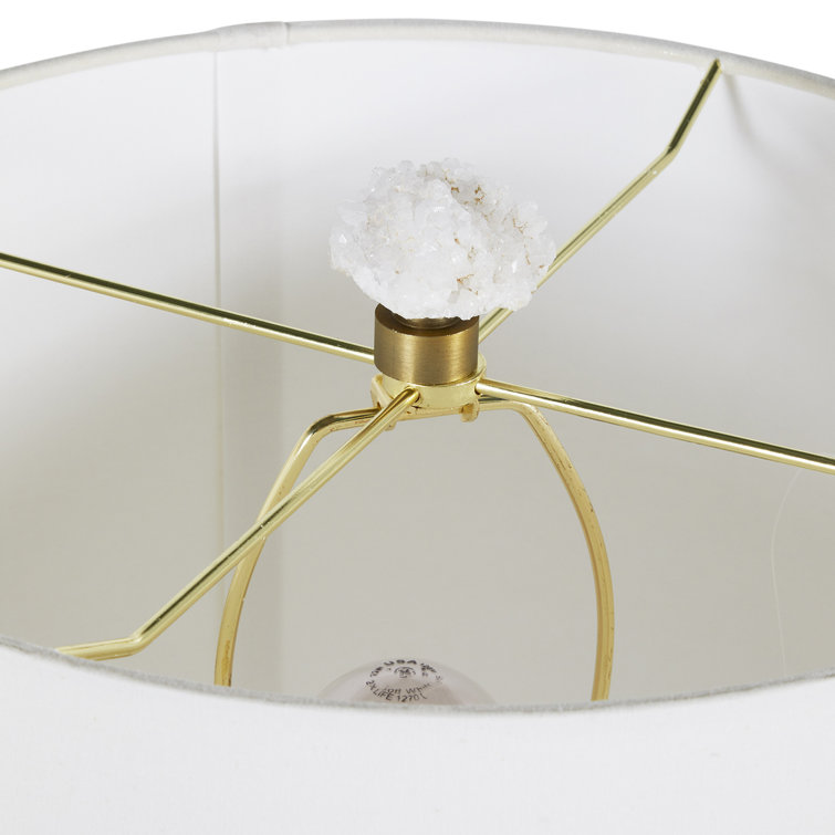 Kerry 35'' Gray and Gold Contemporary Marble Table Lamp