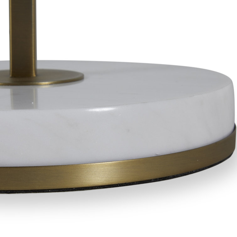 Kerry 35'' Gray and Gold Contemporary Marble Table Lamp