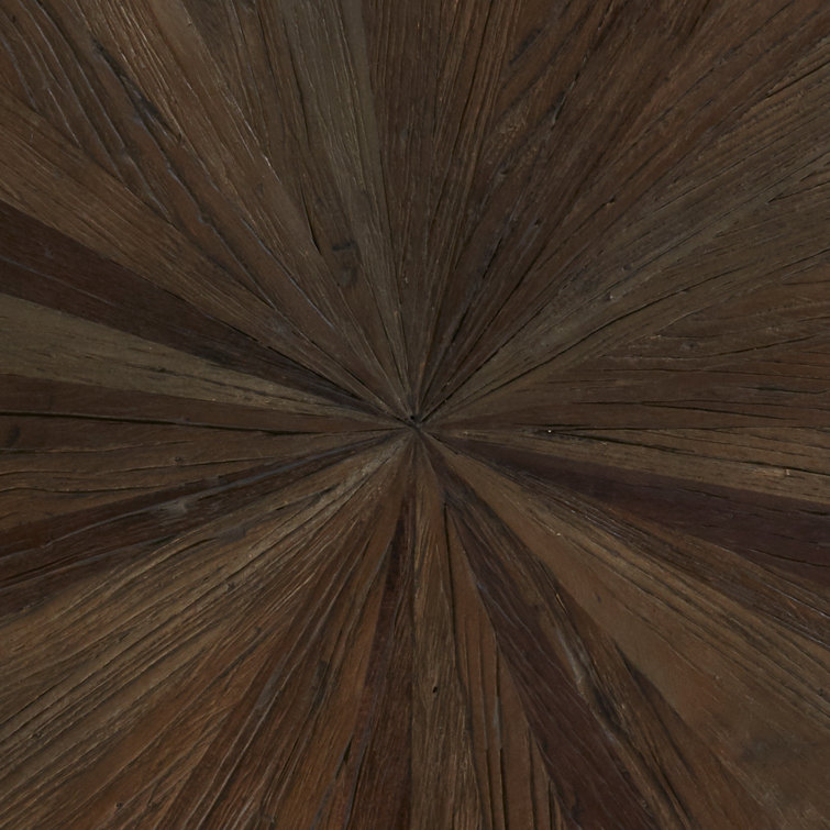 Cyrano Transitional Dark Elm Round Wood End Table