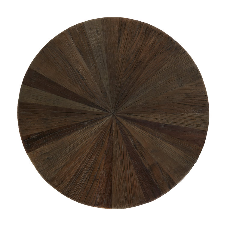 Cyrano Transitional Dark Elm Round Wood End Table