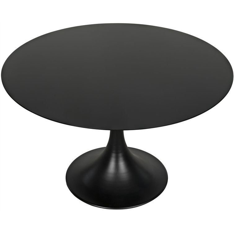 Mid-Century Modern 48" Round Wood Dining Table