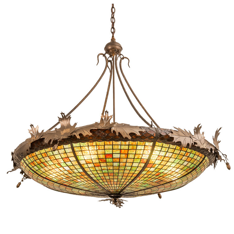 Greenbriar Oak 46" Rustic Lodge Antique Copper Pendant Light