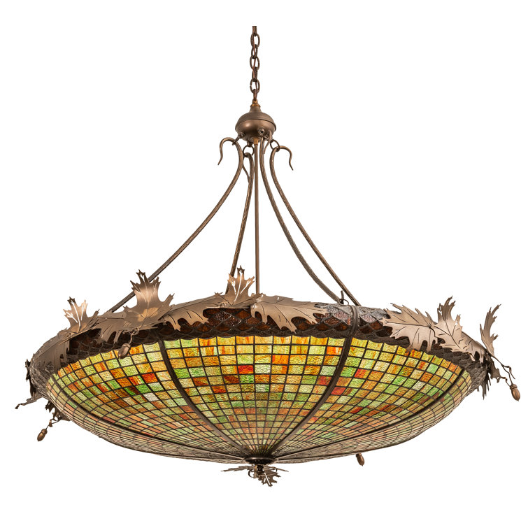 Greenbriar Oak 46" Rustic Lodge Antique Copper Pendant Light