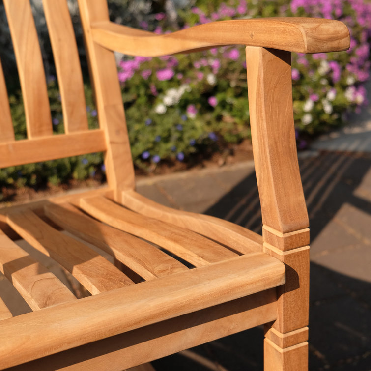 Natural Teak Outdoor Rocking Chair with Arms