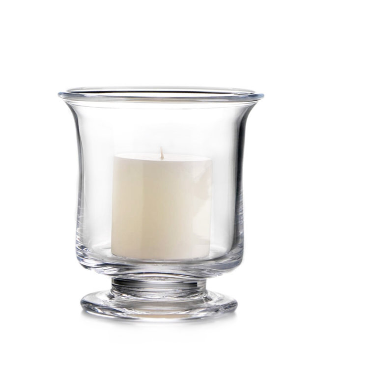 Medium Clear Glass Hurricane Candle Holder