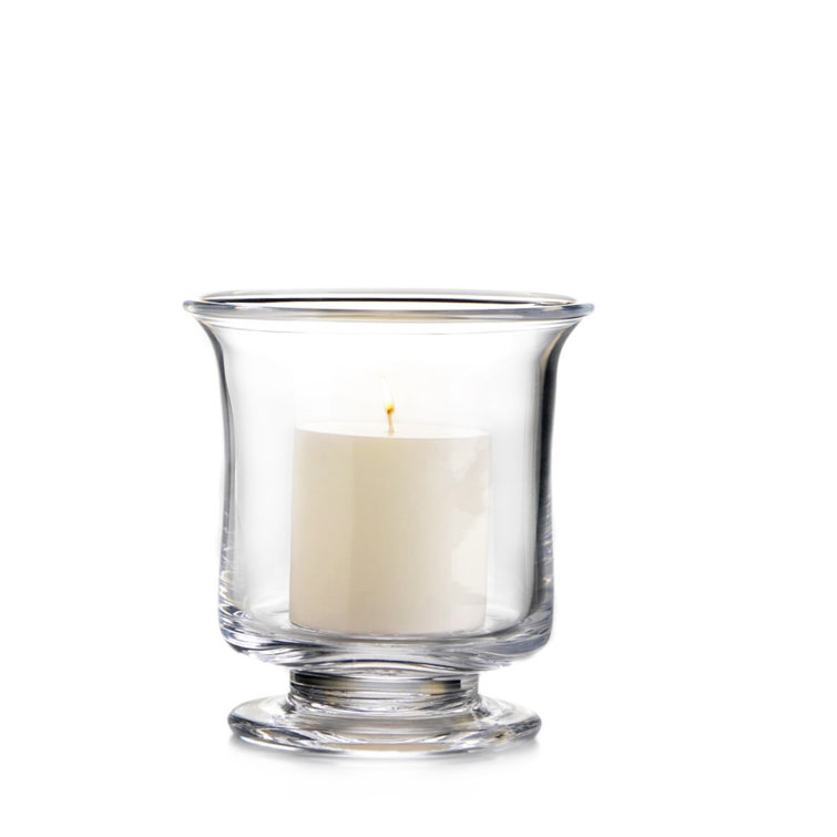 Medium Clear Glass Hurricane Candle Holder